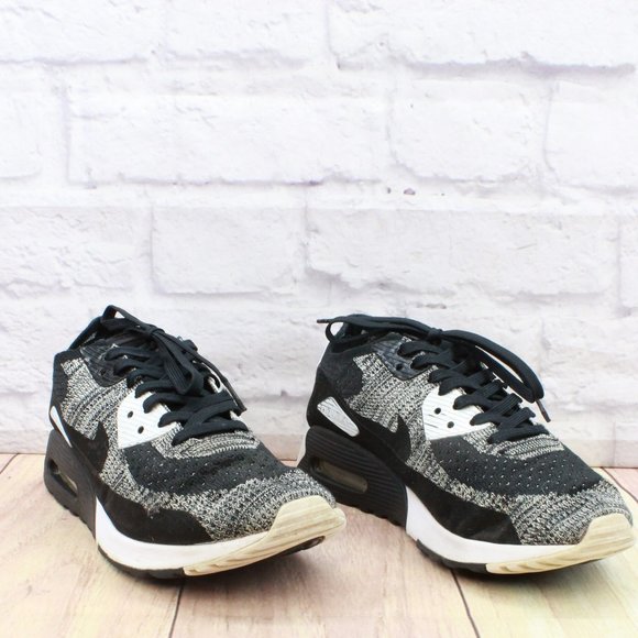 *Nike Air Max Black Flyknit Lace-up Low Top Athletic Sneakers Shoes Size - Picture 3 of 9